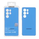 قاب سیلیکونی پاک کنی اورجینال Master Quality مدل Samsung Galaxy S25 Ultra - آبی (پک دار)