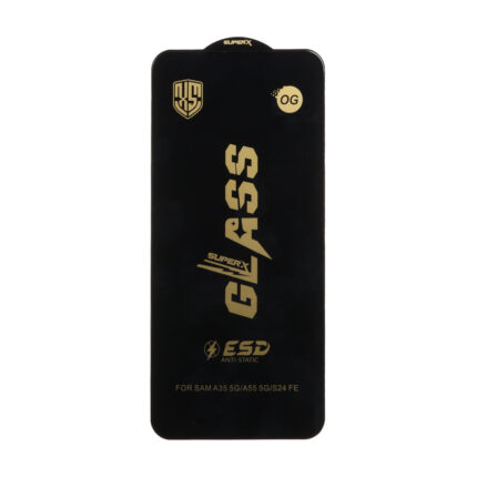 محافظ صفحه نمایش شیشه ای درجه یک Full Cover Super X OG - ESD OVOG مدل Samsung Galaxy S25 FE / S24 FE / A57 / A37 / A56 / A36