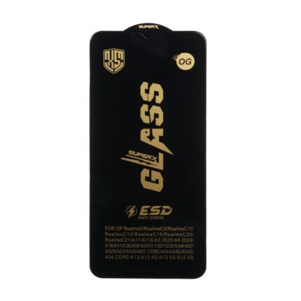 محافظ صفحه نمایش شیشه ای درجه یک Full Cover Super X OG - ESD OVOG مدل Samsung Galaxy A12 / A02 / A02S / A03 / A03S / A03 Core / A04 / A04S / A04E / A13 / A23 / A32 5G / M02 / M04 / M12 / M13 / M23 / M33 /F13 / A1 Plus / A2 Plus / M4 / M5 / C30 / C30S