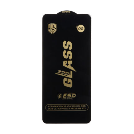محافظ صفحه نمایش شیشه ای درجه یک Full Cover Super X OG - ESD OVOG مدل Xiaomi Poco X3 / Poco X3 Pro / Redmi Note 9S / Redmi Note 9 Pro / Redmi Note 9 Pro Max / Poco F5 Pro / Mi 12T / Mi 12T Pro / Mi 11T / Mi 11T Pro / Mi 10T / Mi 10T Pro