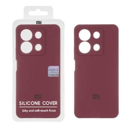 قاب سیلیکونی پاک کنی اورجینال Master Quality مدل Xiaomi Redmi Note 13 4G - زرشکی (پک دار)