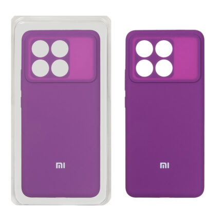 قاب سیلیکونی پاک کنی محافظ لنزدار اورجینال Xiaomi Poco X6 Pro 5G / Redmi K70E - ارغوانی (پک اصلی)