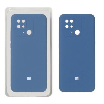قاب سیلیکونی پاک کنی محافظ لنزدار اورجینال Xiaomi Redmi 10C / Redmi 10 Power / Poco C40 - آبی تیره (پک اصلی)