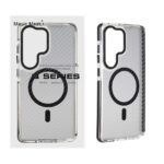 قاب اورجینال Q Series پشت کربن MagSafe مدل Samsung Galaxy S25 Ultra - مشکی (پک دار)