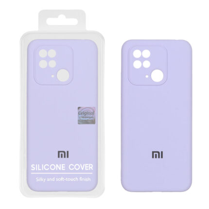 قاب سیلیکونی پاک کنی اورجینال Master Quality مدل Xiaomi Redmi 10C / Redmi 10 Power / Poco C40 - یاسی (پک دار)