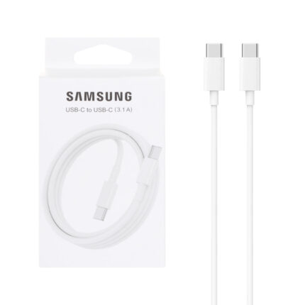 کابل شارژ Samsung Type-C to Type-C 3.1A - سفید (پک دار) - SMO