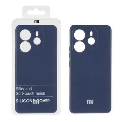 قاب نیو سیلیکون محافظ لنزدار RFF مدل Xiaomi Redmi Note 14 4G - سرمه ای (پک دار)