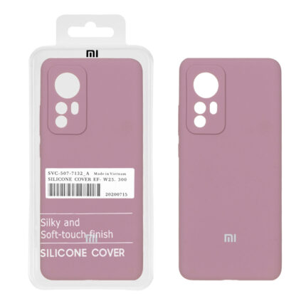 قاب سیلیکونی پاک کنی اورجینال درجه یک Xiaomi Mi 12 / Mi 12X - بنفش کدر (پک دار)