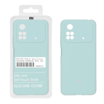 قاب سیلیکونی پاک کنی اورجینال درجه یک Xiaomi Poco M4 Pro 4G - سبز روشن (پک دار)