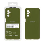 قاب سیلیکونی پاک کنی اورجینال درجه یک Samsung Galaxy M52 - سبز زیتونی (پک دار)