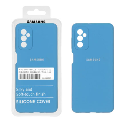 قاب سیلیکونی پاک کنی اورجینال درجه یک Samsung Galaxy M52 - آبی (پک دار)