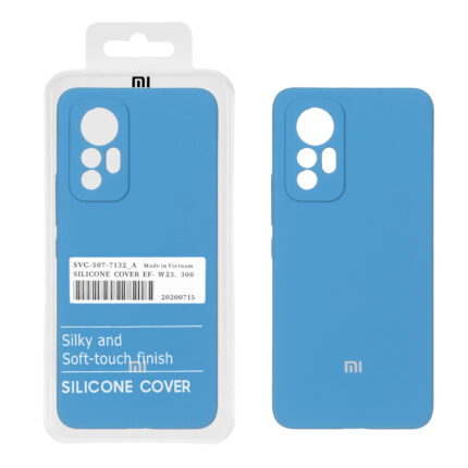 قاب سیلیکونی پاک کنی اورجینال درجه یک Xiaomi Mi 12 Lite - آبی (پک دار)