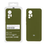 قاب سیلیکونی پاک کنی اورجینال درجه یک Xiaomi Mi 12 Lite - سبز زیتونی (پک دار)