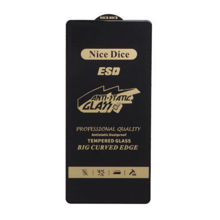 محافظ صفحه نمایش شیشه ای Full Cover ESD Anti Static - Nice Dice مدل Xiaomi Redmi Note 13 Pro 4G / Note 14S / Poco M6 Pro 4G (بدون پک)