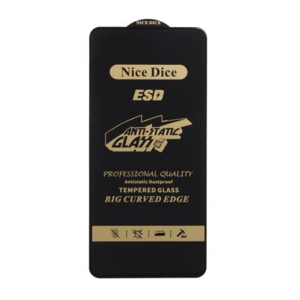 محافظ صفحه نمایش شیشه ای Full Cover ESD Anti Static - Nice Dice مدل Xiaomi Redmi Note 13 4G / Poco M7 Pro 5G (بدون پک)