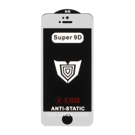 محافظ صفحه نمایش شیشه ای Full Cover ESD Anti Static - Super 9D مدل Apple iPhone 5 /Apple iPhone 5s (بدون پک) - سفید