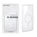 قاب اورجینال پشت سخت شفاف Magsafe اکلیلی Samsung Galaxy S25 Ultra (پک دار)