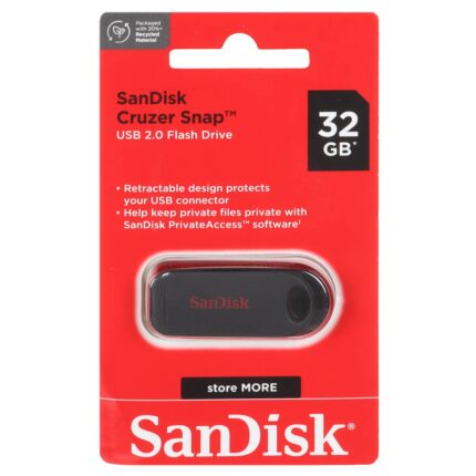 SanDisk Cruzer Snap USB2.0 Flash Memory -32GB(گارانتی سورین)