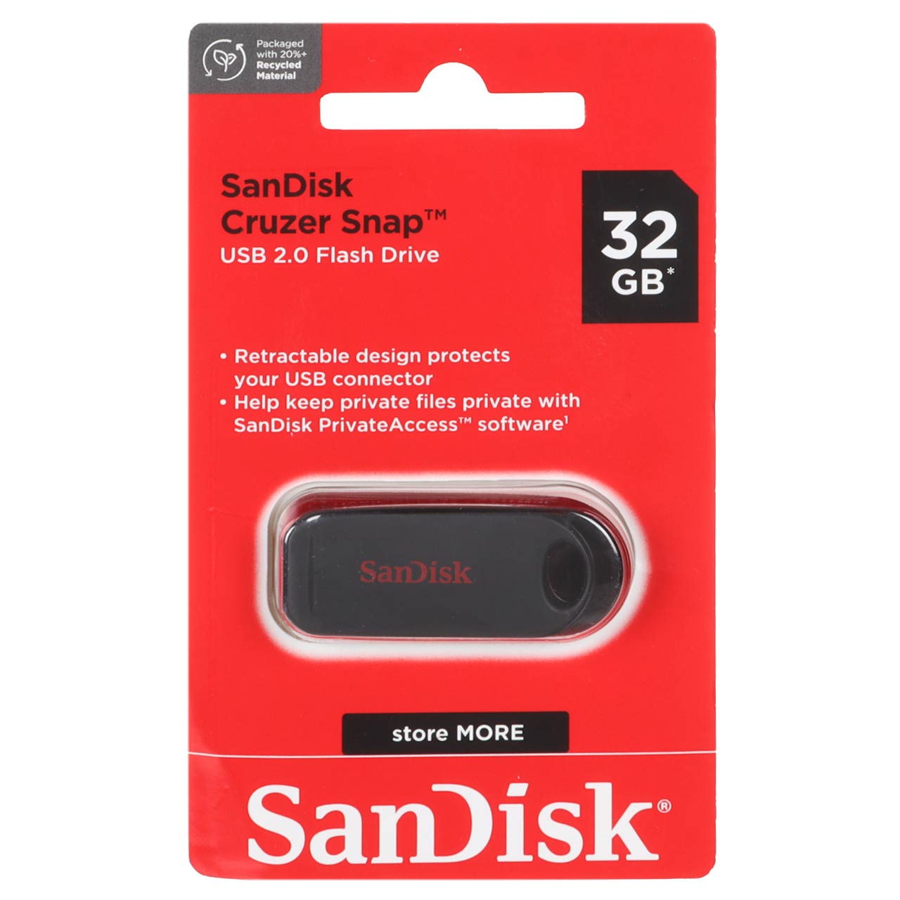1344890 SanDisk Cruzer Snap USB2.0 Flash Memory -32GB(گارانتی سورین) - تصویر 1