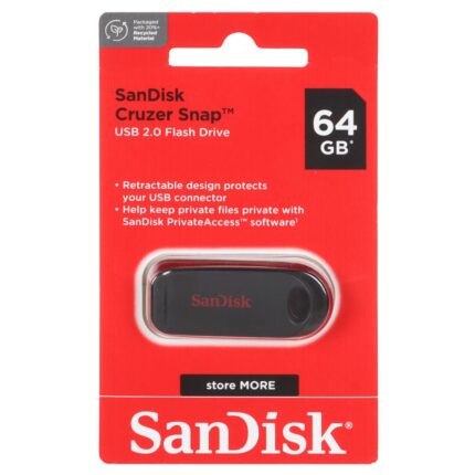SanDisk Cruzer Snap USB2.0 Flash Memory -64GB(گارانتی سورین)