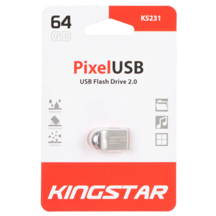KingStar Pixel KS231 USB2.0 Flash Memory-64GB - نقره ای (گارانتی متین)