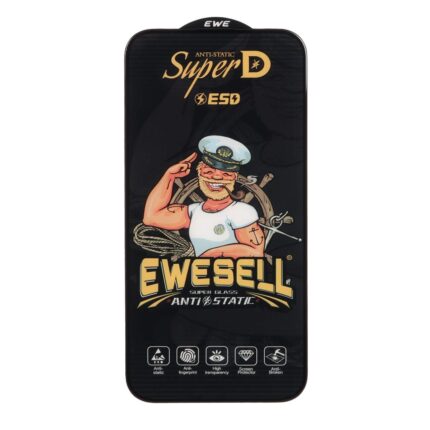 محافظ صفحه نمایش شیشه ای Full Cover Super D Esd Ewesell مدل Apple iPhone 16 Pro Max (بدون پک)