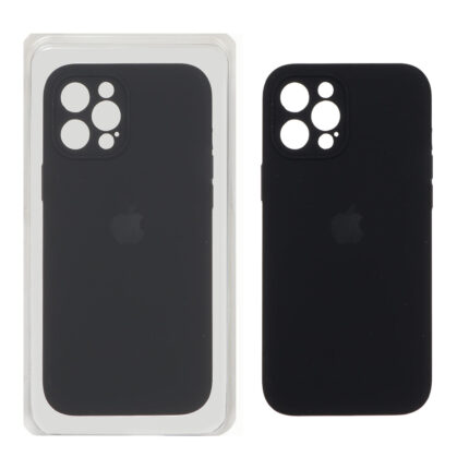 قاب سیلیکونی پاک کنی اورجینال Master Quality مدل Apple iPhone 12 Pro Max - مشکی (پک دار)