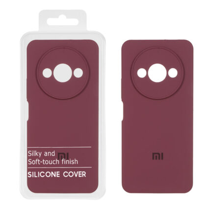 قاب سیلیکونی پاک کنی اورجینال Master Quality مدل Xiaomi Redmi A3 / A3x / Poco C61 - زرشکی (پک دار)