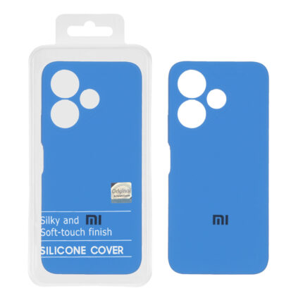 قاب سیلیکونی پاک کنی اورجینال Master Quality مدل Xiaomi Redmi 13X / Redmi 13 4G / Poco M6 4G - آبی (پک دار)