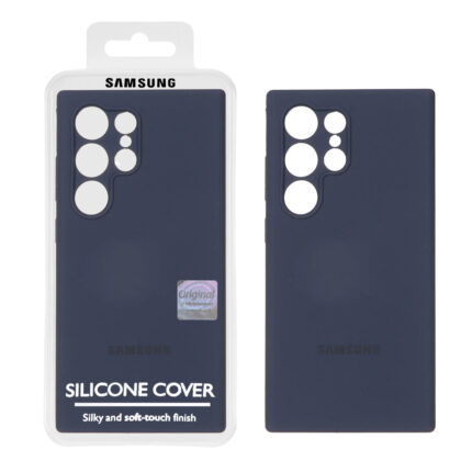 قاب سیلیکونی پاک کنی اورجینال Master Quality مدل Samsung Galaxy S24 Ultra - سرمه ای (پک دار)