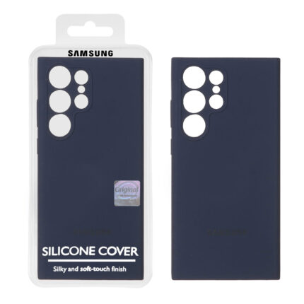 قاب سیلیکونی پاک کنی اورجینال Master Quality مدل Samsung Galaxy S23 Ultra - سرمه ای (پک دار)