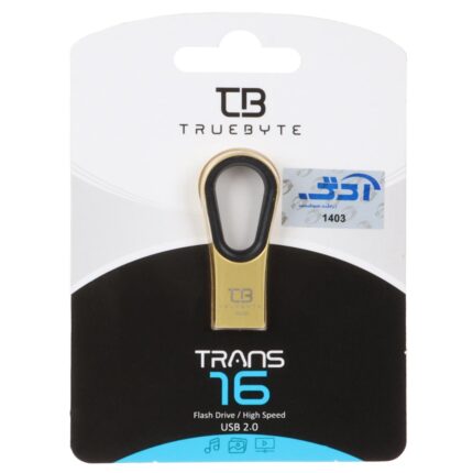 TRUEBYTE TRANS USB2.0 Flash Memory - 16GB طلایی (گارانتی مادام العمر شرکت آی تین)