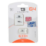 سفید (گارانتی مادام‌العمر شرکت آی تین) TRUEBYTE microSDXC & adapter U3 Class 10 633X -95MB/s - 64GB