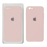 قاب سیلیکونی پاک کنی محافظ لنزدار اورجینال Apple iPhone 6 Plus / iPhone 6s Plus - صورتی چرک (پک دار)