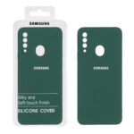 قاب نیو سیلیکون محافظ لنزدار RFF مدل Samsung Galaxy A20s - سبز (پک دار)