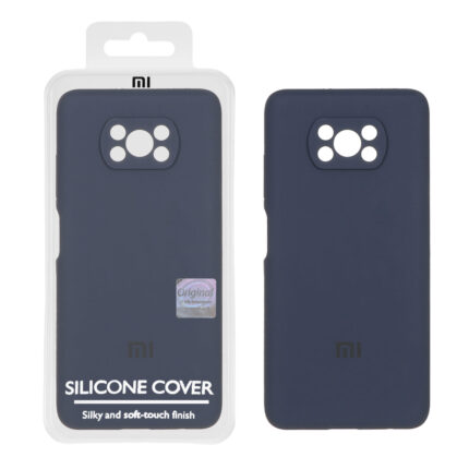 قاب سیلیکونی پاک کنی اورجینال Master Quality مدل Xiaomi Poco X3 / Poco X3 Pro / Poco X3 NFC - سرمه ای (پک دار)