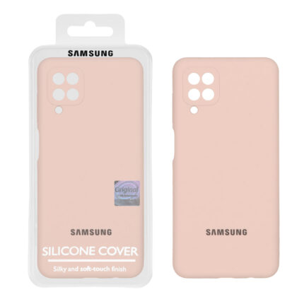 قاب سیلیکونی پاک کنی اورجینال Master Quality مدل Samsung Galaxy A12 / M12 / F12 - کرم نارنجی (پک دار)