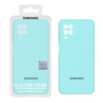 قاب سیلیکونی پاک کنی اورجینال Master Quality مدل Samsung Galaxy A12 / M12 / F12 - سبزآبی (پک دار)