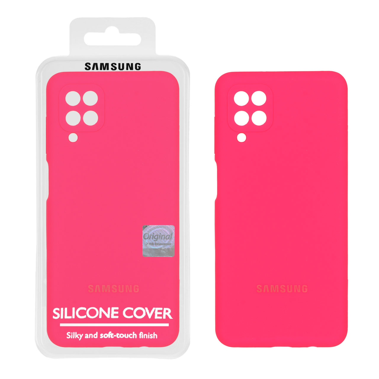 1362704 قاب سیلیکونی پاک کنی اورجینال Master Quality مدل Samsung Galaxy A12 / M12 / F12 - صورتی فانتزی (پک دار) - تصویر 1