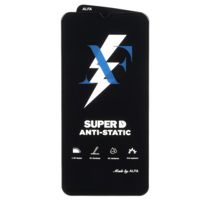 محافظ صفحه نمایش شیشه ای Super D Anti Static ALFA مدل Samsung Galaxy A20 / A30 / A30S / A50 / A50S / M10S / M21 / M21S / M30 / M30S / M31 / Redmi Note 7 / Note 7 pro / Note 7s / Honor 9a / Y6p (بدون پک)