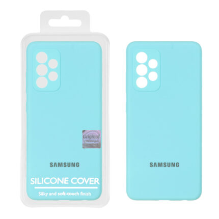 قاب سیلیکونی پاک کنی اورجینال Master Quality مدل Samsung Galaxy A52 / A52s - سبزآبی (پک دار)