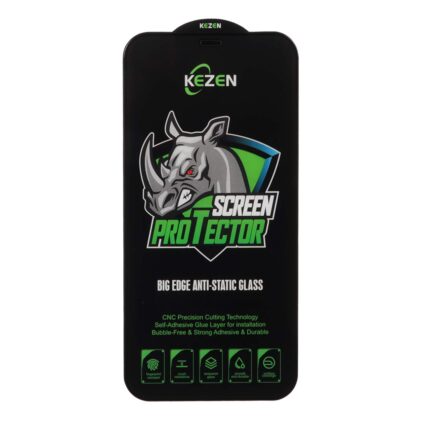 محافظ صفحه نمایش شیشه ای Full Cover Kezen Anti Static Big Edge مدل Apple iPhone 12 / iPhone 12 Pro