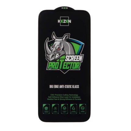 محافظ صفحه نمایش شیشه ای Full Cover Kezen Anti Static Big Edge مدل Apple iPhone 16 Pro Max