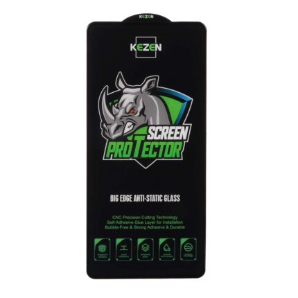 محافظ صفحه نمایش شیشه ای Full Cover Kezen Anti Static Big Edge مدل Samsung Galaxy A71 / A72 / A73 / M51 / M52 / M53 / M54 / M62 / Note 12 Pro 5G / Note 12 Pro Plus / Poco X5 Pro / Poco F5