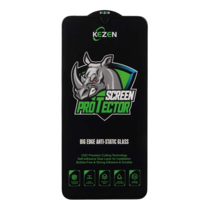 محافظ صفحه نمایش شیشه ای Full Cover Kezen Anti Static Big Edge مدل Samsung Galaxy S25 FE / S24 FE / A57 / A37 / A56 / A36