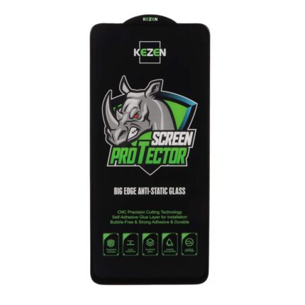 محافظ صفحه نمایش شیشه ای Full Cover Kezen Anti Static Big Edge مدل Xiaomi Redmi Note 12S / Redmi Note 11 4G / Redmi Note 11S / Redmi Note 10 4G / Redmi Note 10S / Poco M5S / Poco M4 Pro 4G