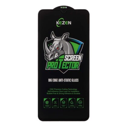 محافظ صفحه نمایش شیشه ای Full Cover Kezen Anti Static Big Edge مدل Xiaomi Redmi Note 8 Pro / Poco M3 / Redmi 9T / Note 9 4G