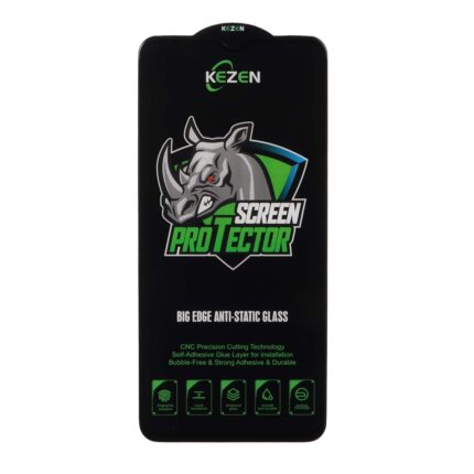 محافظ صفحه نمایش شیشه ای Full Cover Kezen Anti Static Big Edge مدل Samsung Galaxy A12 / A02 / A02S / A03 / A03S / A03 Core / A04 / A04S / A04E / A13 / A23 / A32 5G / M02 / M04 / M12 / M13 / M23 / M33 /F13 / A1 Plus / A2 Plus / M4 / M5 / C30 / C30S