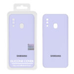 قاب سیلیکونی پاک کنی اورجینال Master Quality مدل Samsung Galaxy A30 / A20 - یاسی (پک دار)