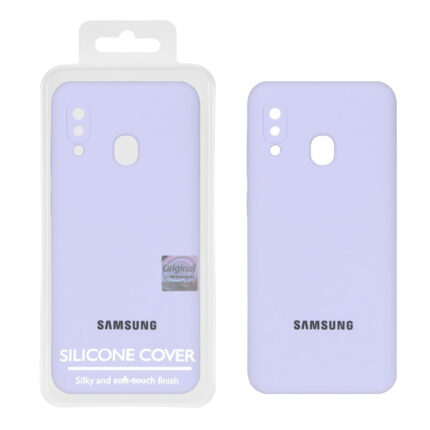 قاب سیلیکونی پاک کنی اورجینال Master Quality مدل Samsung Galaxy A30 / A20 - یاسی (پک دار)